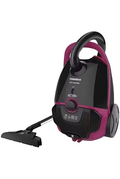 Tornado Electric Vacuum Cleaner 1600W with HEPA Filter Black × Burgundy TVC-1...