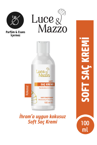 Luce & Mazzo بلسم شعر ناعم بدون رائحة 100 مل مناسب للحج والعمرة