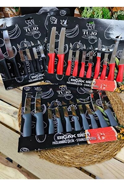 VESTA Concept 10’lu Lazer Kesim Tırtıklı Bıçak Seti, 2 Adet Ekmek Bıçağı, 2 A...