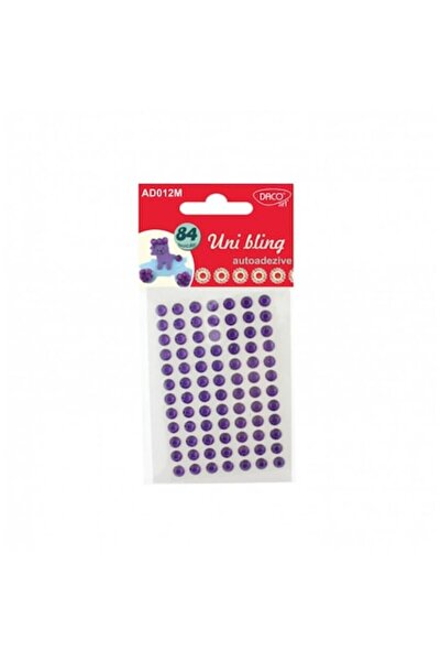 Daco Uni Bling Adhesive Rhinestones 84 pcs/Set, Purple