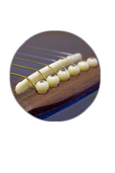 Manuel Raymond Akustik Gitar Köprü Pimi 6 Adet (BEYAZ)