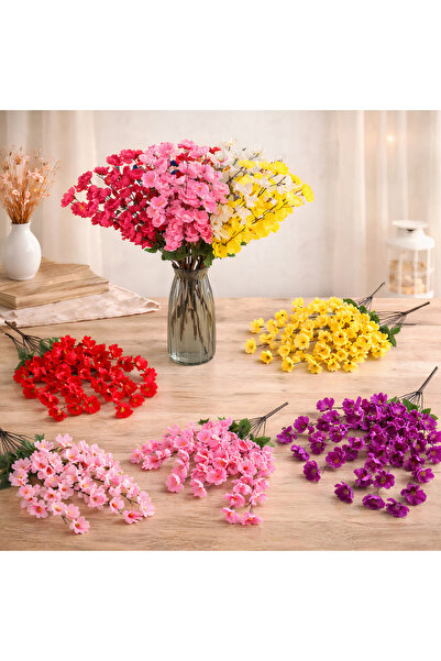 JML1 Flori artificiale 2/set tip floare de cireș 60cm, diferite culori en-gros