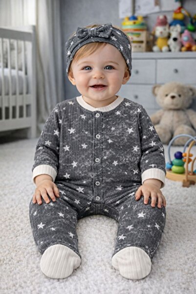 My Balloon Baby & Kids Denim Effect Star Printed Long Sleeve 100% Cotton Baby...
