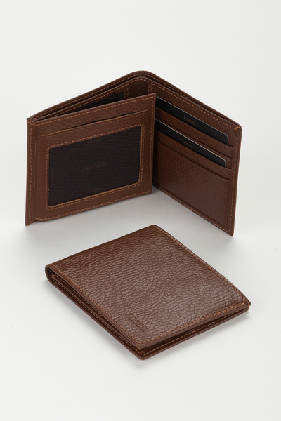 Fossil Boxed Genuine Leather Card Holder Horizontal Men's Hand Portfolio Wallet