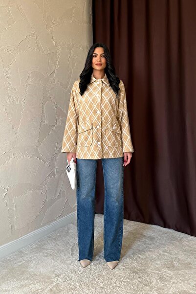 InKitchen Lco12733 - Beige Baklava Patterned Jacket