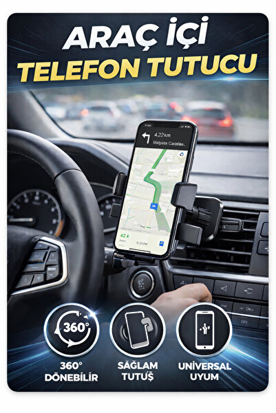 MO DOU Araç İçi Telefon Tutucu Havalandırma Klipsli 360° Döner Ayarlanabilir ...