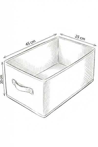 PH Prendi Home Siyah 4'lü Tela Dolap İçi Düzenleyici Kutu Organizer 45x25x20 cm Kazak Havlu Saklama Hurcu