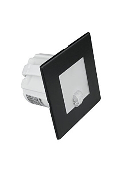 DPM Lampă de scară LED cu senzor de mișcare, pătrată, neagră, YCB 177 B-PIR