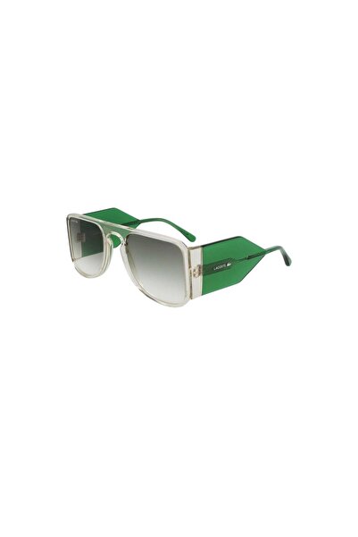 Lacoste L6064S 315 55 Unisex Kare Şeffaf Yeşil Kemik Güneş Gözlüğü