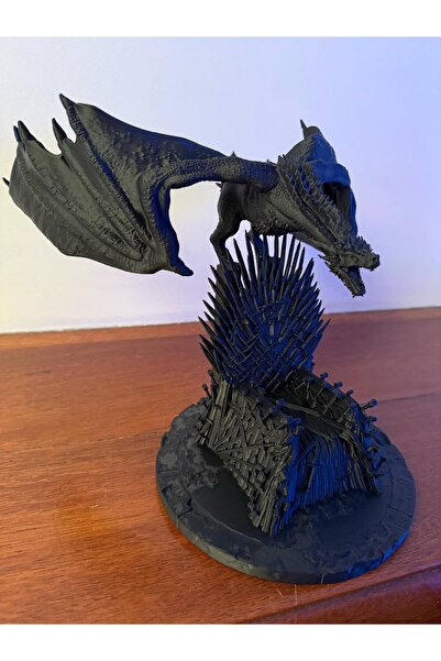 skyvstore Ejderhalı Demir Taht Iron Throne with dragon ( PLA ) sert plastik