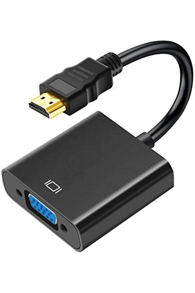 Tograt Tablet Projeksiyon Notebook Uyumlu Hdmi To Vga Kablo Siyah