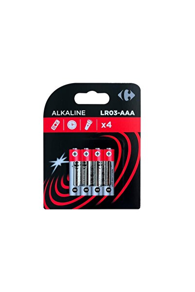 Carrefour Set 4 baterii alcaline AAA/LR03 Classic