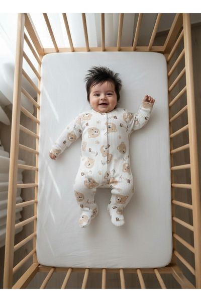 BUUFUU Printed Baby Long Sleeve Snap-On Bodysuit