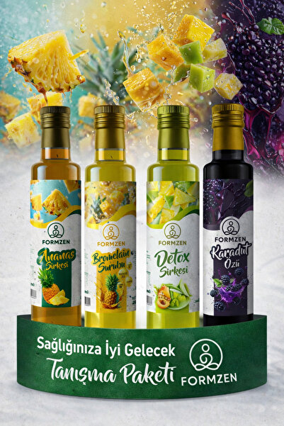 Formzen Tanışma Paketi – Ananas Sirkesi, Bromelain Şurubu, Detox Sirkesi ve K...