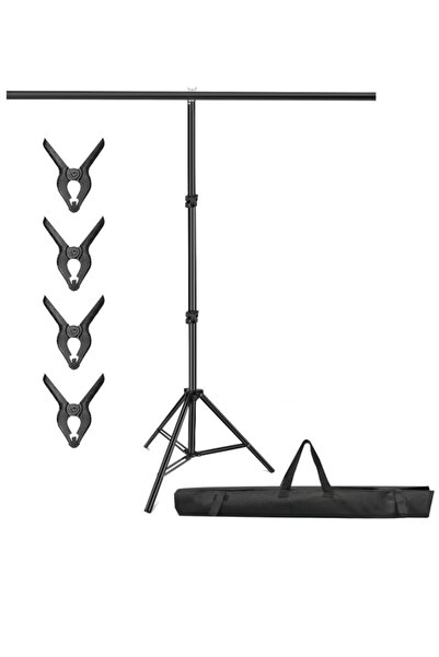 novatechpro T arka plan destek seti, 250x200 cm fon standı stüdyo, fotoğraf, ...