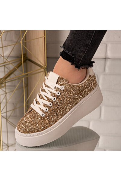 Sofia Store Sneakersi dama din piele ecologica cu paiete Hailey