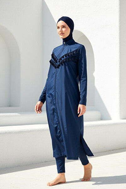 Marina Full Covered Hijab Swimsuit Navy Blue 1998