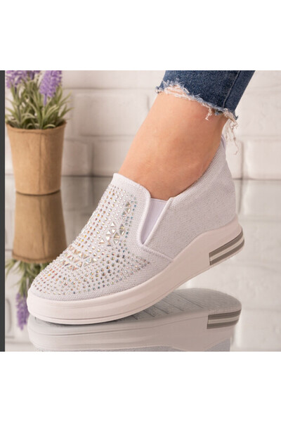 Sofia Store Sneakersi dama din material textil cu pietre Molly