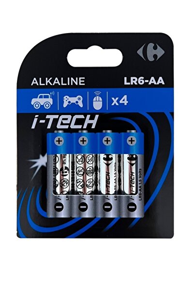 Carrefour Set 4 baterii alcaline LR6/AA I-Tech