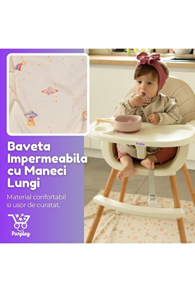 Purpley Bavetă impermeabilă cu mânecă lungă