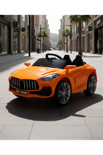 Fab N Funky Classic Rechargeable Battery Ride On Car - Orange