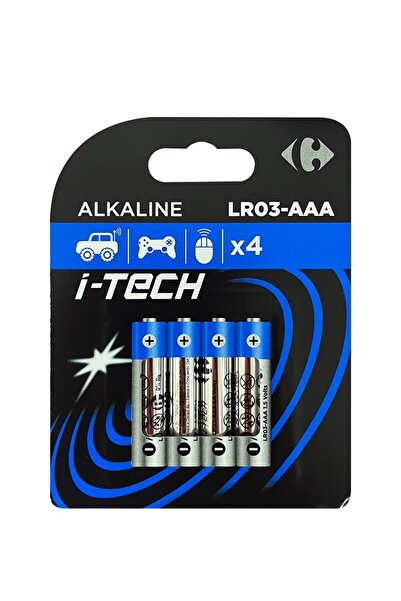 Carrefour Set 4 baterii alcaline AAA/LR03 I-Tech