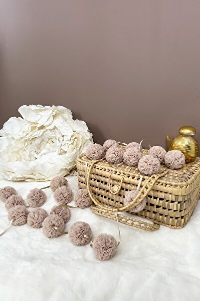 PAMUKA Tulle Mini Pompon Pinkish Stone