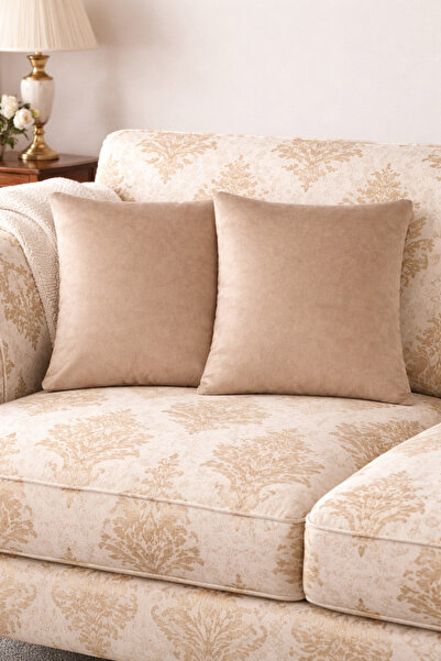 Halımax 2-Piece Velvet Single-Sided Throw Pillow Cover 43X43 cm Decorative Pl...