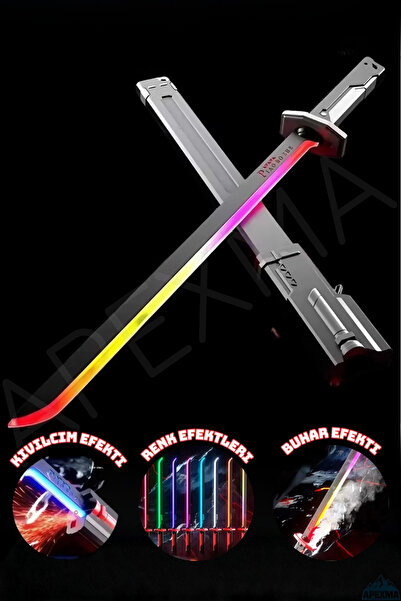 Apexma Kıvılcım ve Buhar Efektli Işıklı RGB Oyuncak Kılıç – Şarjlı Sesli 80 cm