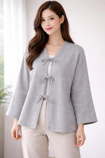 ModaPlaza Women's 3 Thread Cashmere Cardigan 21161