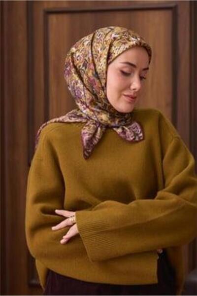 Silk Home وشاح تيفيل الحريري IST 11489 - 38 نمط عرقي أخضر-برقوقي