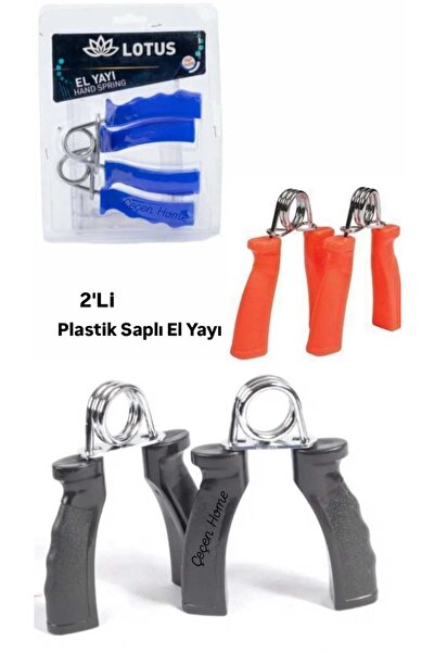 (2 ADET) Karışık Renkli Plastik Saplı El Yayı El- Kol Kası Geliştirici El Bilek Parmak Güçlendirici