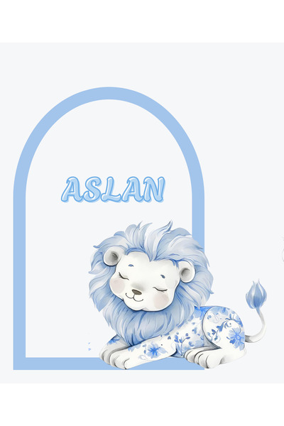 Nice events Mavi Aslanlı arka fon 90*70 ve aslan 35*50