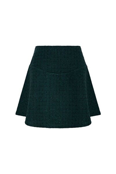 laulei Tweed Mini Skirt Green