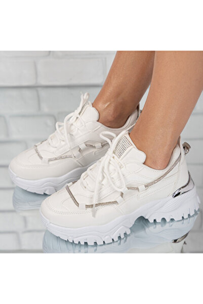 Sofia Store Sneakersi dama din piele ecologica cu talpa inalta Minerva