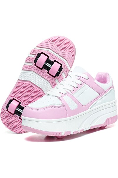 Tcherchi Ayarlanabilir Çocuk Paten Ayakkabı – Çift Sıralı, Dört Tekerlekli, G...