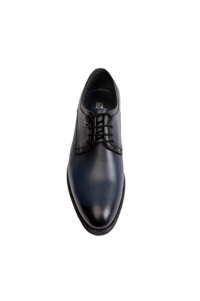 Evanto Shoes Men's Leather Shoes Steel Blue Oxford