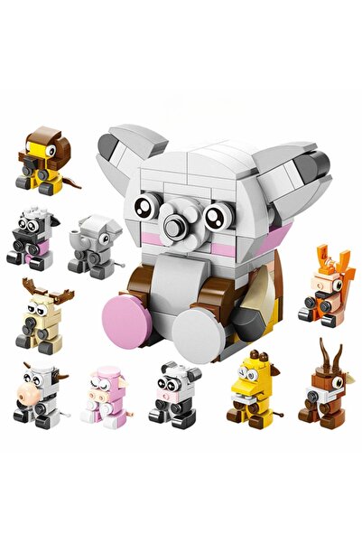 KentOyuncaK مجموعة ألعاب بناء عالم الحيوانات 10 في 1، 357 قطعة، كوالا