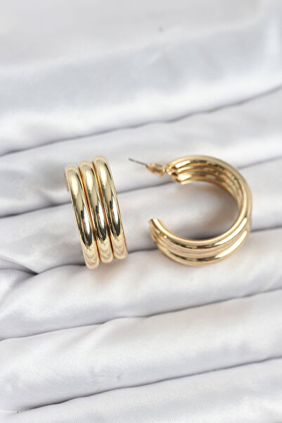 callerrons accessories 3-Piece Look Steel Gold Color Women's Earrings - Ebj26...