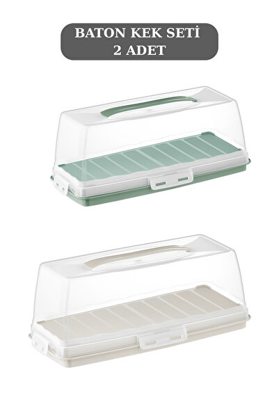 PONÇİK BEBEK Rectangular Baton Cake Pan with Lock 37cm the Price Is for 2 Pieces