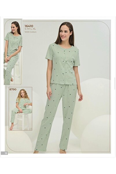 Sevim 16410 KADIN DÜĞMELİ PİJAMA TAKIM