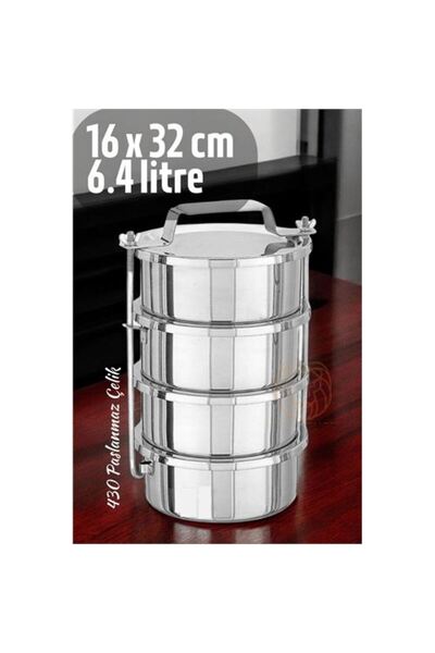 ZhlTools Zhl Tools Camping Bowl Food Container Stainless Steel 4 Layer 16 cm ...