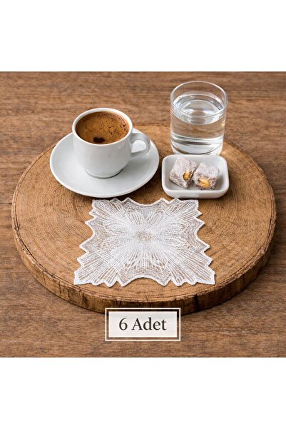 Esteks Dantel ve Tekstil Aksesuarları ALEX Model Dekoratif Güpür Dantel Kahve...