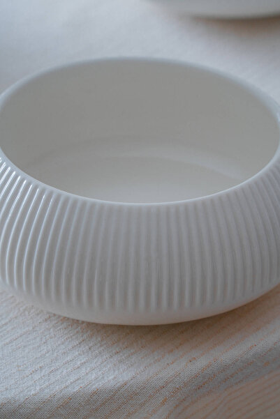 ACAR Bianco Perla Porselen Yuvarlak Kase - 14 cm