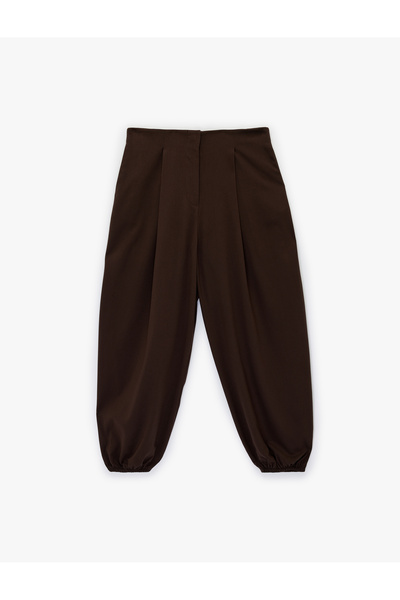 Koton Pantaloni harem cu talie normală, cu detaliu pliat și picior elastic