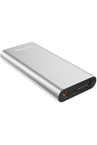 realpower PB-20000 20000 mAh LiPo Quick Charge 3.0, 100 W Silver