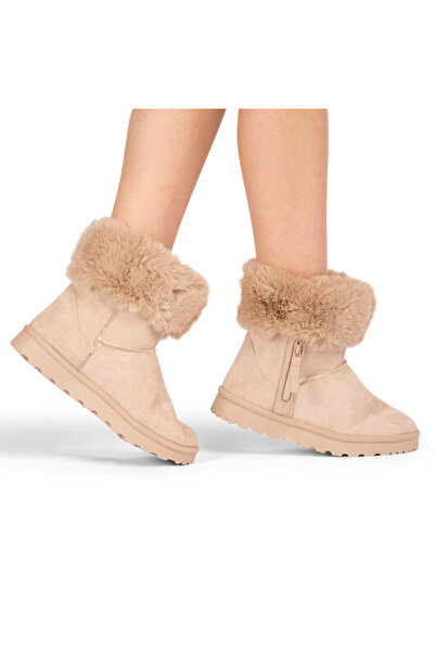 Sofia Store Women's boots made of eco-leather suede with fur Allyson