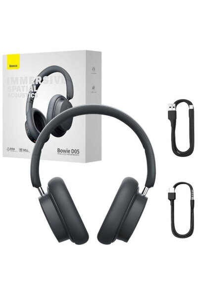 Baseus Căști fără fir Bowie D05 Bluetooth 5.3, ANC Gri