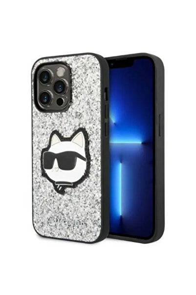 Karl Lagerfeld KLHCP14LG2CPS Carcasă rigidă argintie/argintie pentru iPhone 1...