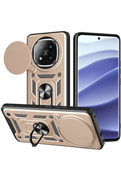 Techsuit Husa pentru Xiaomi Redmi Note 14 Pro+ 5G - CamShield Series - Gold